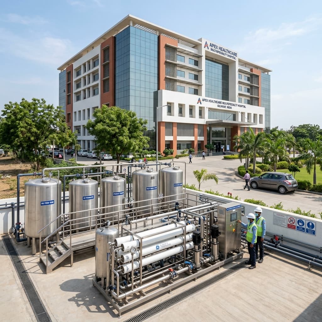 Advanced WTP for a 500-bed Hospital in Vadodara
